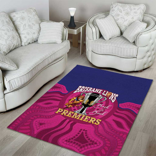 AFL Lions Football Area Rug Brisbane Premiers Back To Back Proud - Aussie Hoodie