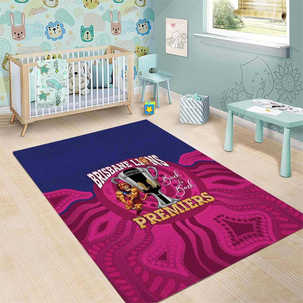 AFL Lions Football Area Rug Brisbane Premiers Back To Back Proud - Aussie Hoodie