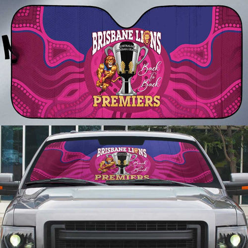 AFL Lions Football Auto Sun Shade Brisbane Premiers Back To Back Proud - Aussie Hoodie