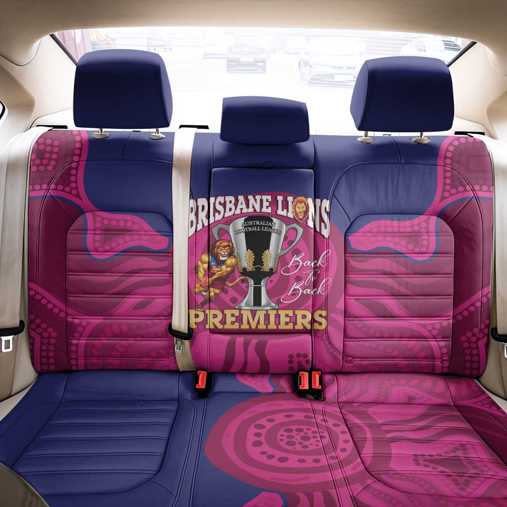 AFL Lions Football Back Car Seat Cover Brisbane Premiers Back To Back Proud - Aussie Hoodie