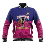 AFL Lions Football Custom Baseball Jacket Brisbane Premiers Back To Back Proud - Aussie Hoodie