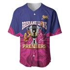 AFL Lions Football Custom Baseball Jersey Brisbane Premiers Back To Back Proud - Aussie Hoodie