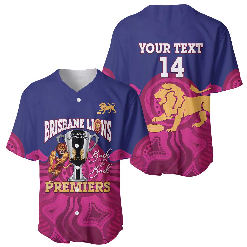 AFL Lions Football Custom Baseball Jersey Brisbane Premiers Back To Back Proud - Aussie Hoodie