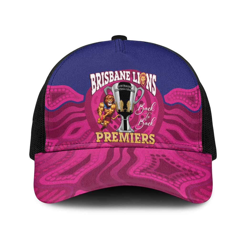 AFL Lions Football Baseball Net Cap Brisbane Premiers Back To Back Proud - Aussie Hoodie