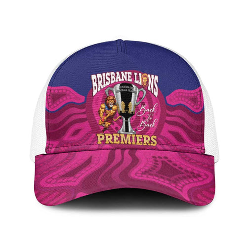 AFL Lions Football Baseball Net Cap Brisbane Premiers Back To Back Proud - Aussie Hoodie