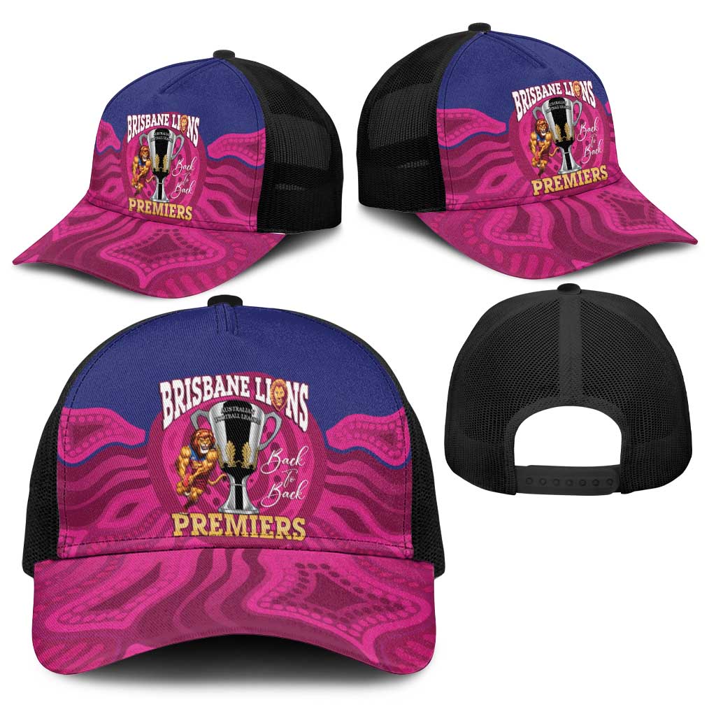 AFL Lions Football Baseball Net Cap Brisbane Premiers Back To Back Proud - Aussie Hoodie