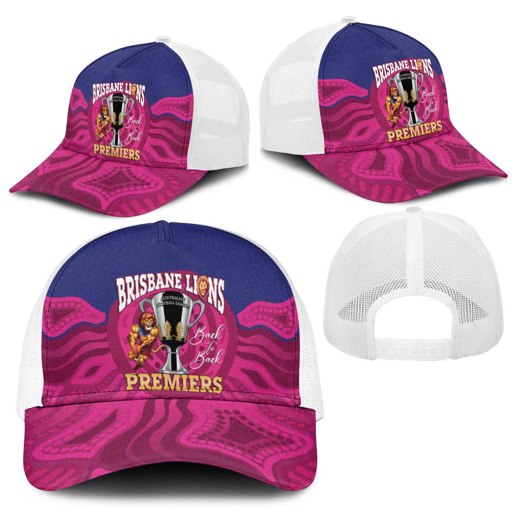 AFL Lions Football Baseball Net Cap Brisbane Premiers Back To Back Proud - Aussie Hoodie