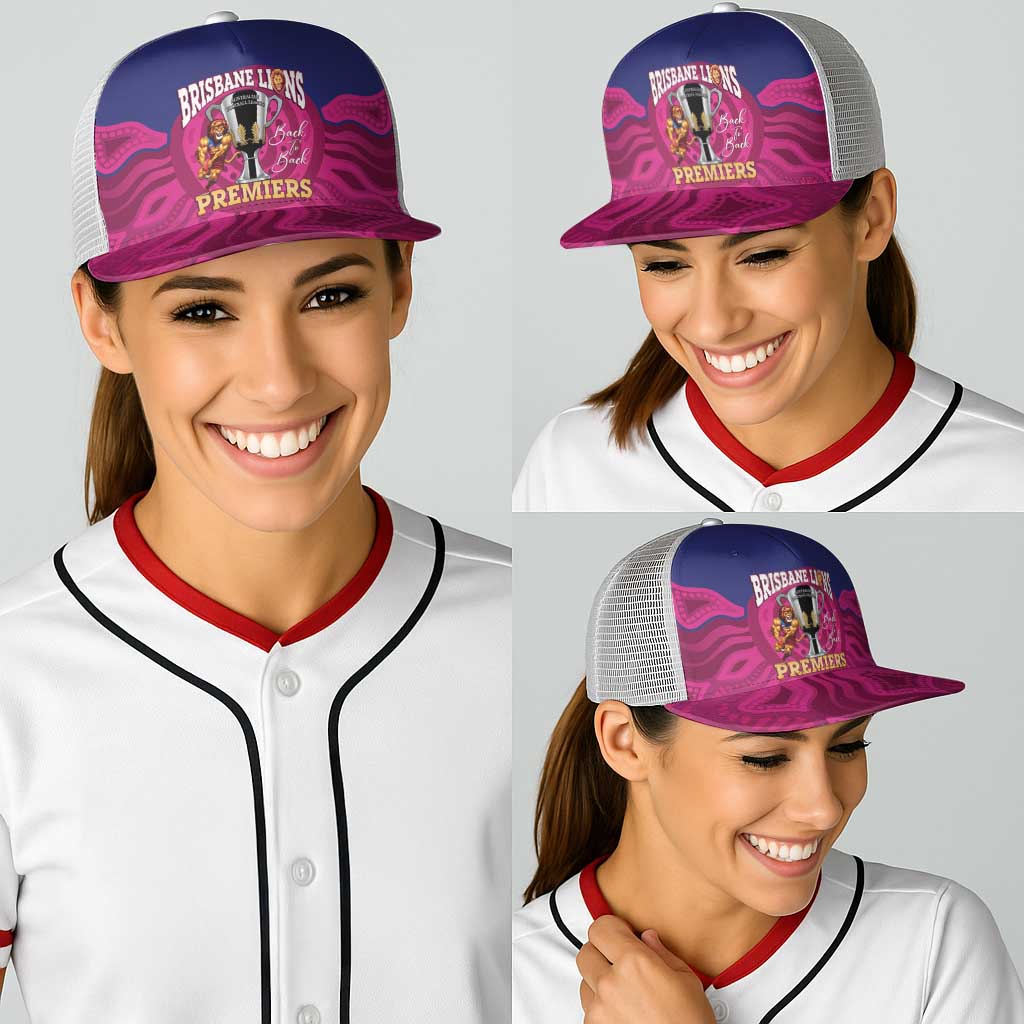 AFL Lions Football Baseball Net Cap Brisbane Premiers Back To Back Proud - Aussie Hoodie