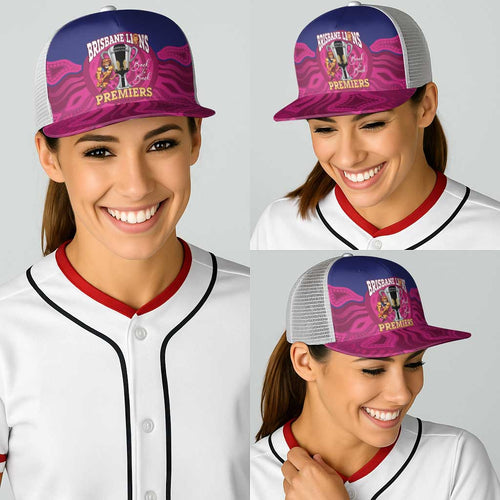 AFL Lions Football Baseball Net Cap Brisbane Premiers Back To Back Proud - Aussie Hoodie