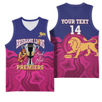 AFL Lions Football Custom Basketball Jersey Brisbane Premiers Back To Back Proud - Aussie Hoodie