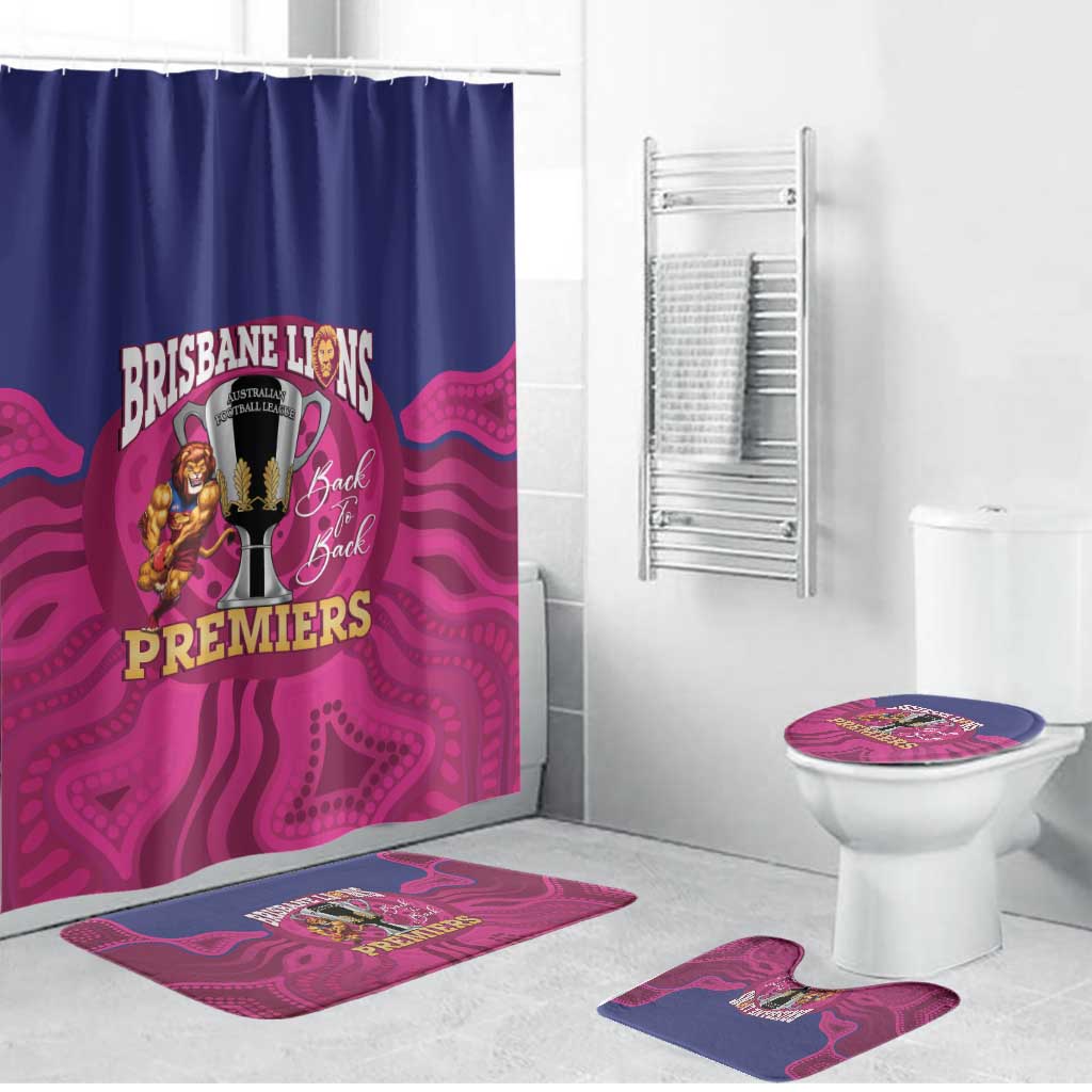 AFL Lions Football Bathroom Set Brisbane Premiers Back To Back Proud - Aussie Hoodie
