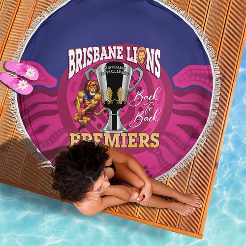 AFL Lions Football Beach Blanket Brisbane Premiers Back To Back Proud - Aussie Hoodie