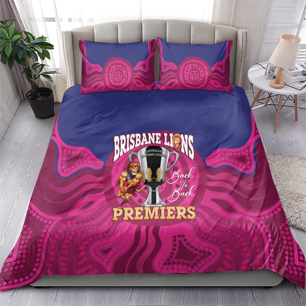AFL Lions Football Bedding Set Brisbane Premiers Back To Back Proud - Aussie Hoodie