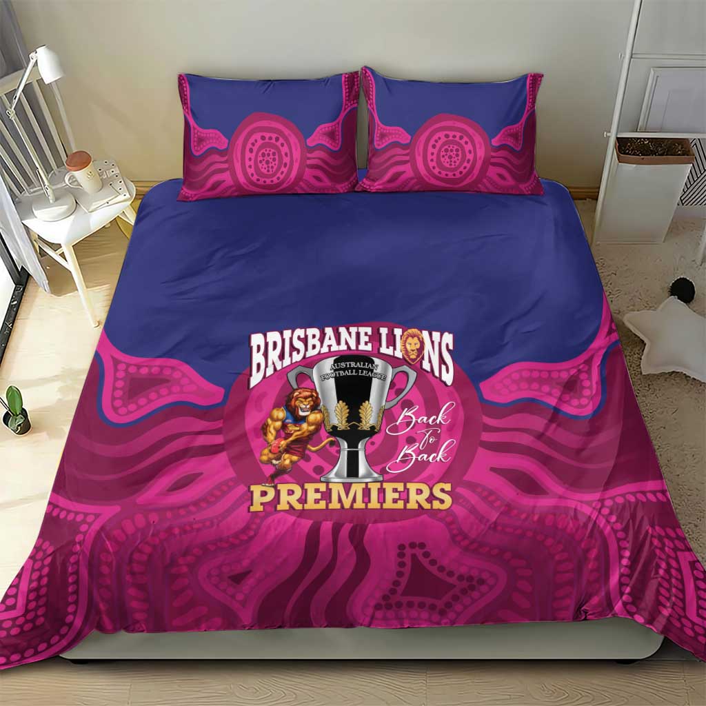 AFL Lions Football Bedding Set Brisbane Premiers Back To Back Proud - Aussie Hoodie