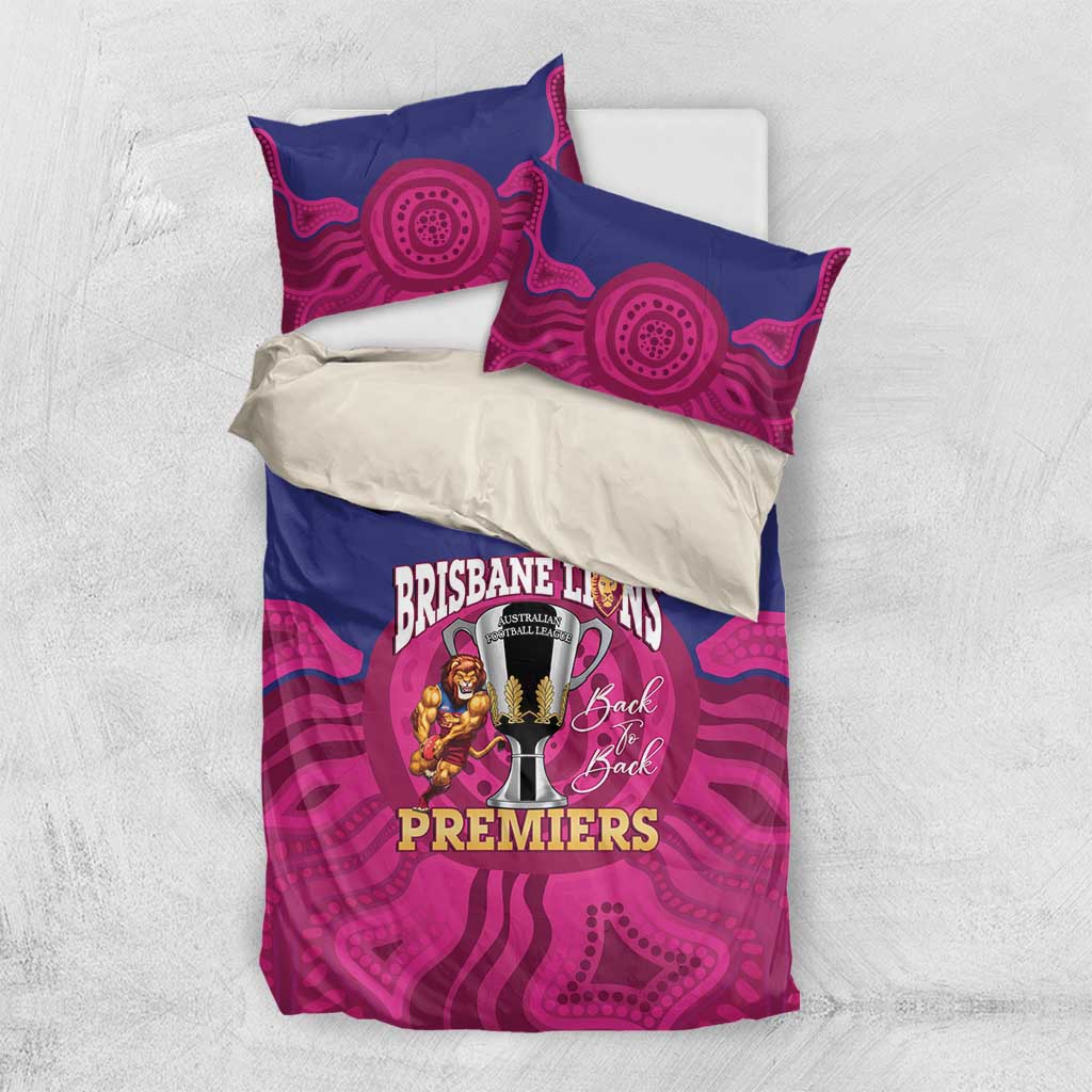 AFL Lions Football Bedding Set Brisbane Premiers Back To Back Proud - Aussie Hoodie
