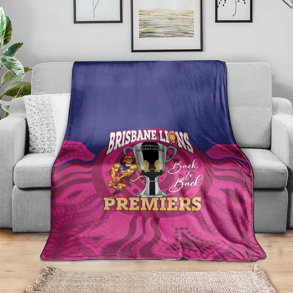 AFL Lions Football Blanket Brisbane Premiers Back To Back Proud - Aussie Hoodie