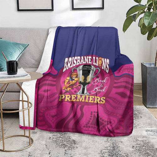 AFL Lions Football Blanket Brisbane Premiers Back To Back Proud - Aussie Hoodie