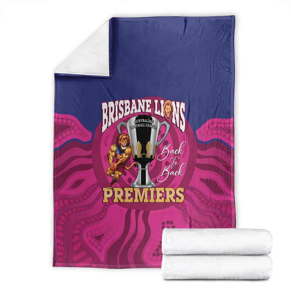 AFL Lions Football Blanket Brisbane Premiers Back To Back Proud - Aussie Hoodie
