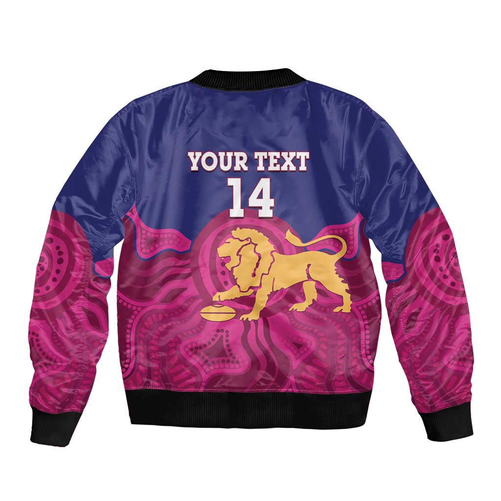 AFL Lions Football Custom Bomber Jacket Brisbane Premiers Back To Back Proud - Aussie Hoodie