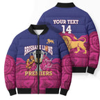 AFL Lions Football Custom Bomber Puffer Jacket Brisbane Premiers Back To Back Proud - Aussie Hoodie