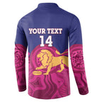 AFL Lions Football Custom Button Sweatshirt Brisbane Premiers Back To Back Proud - Aussie Hoodie