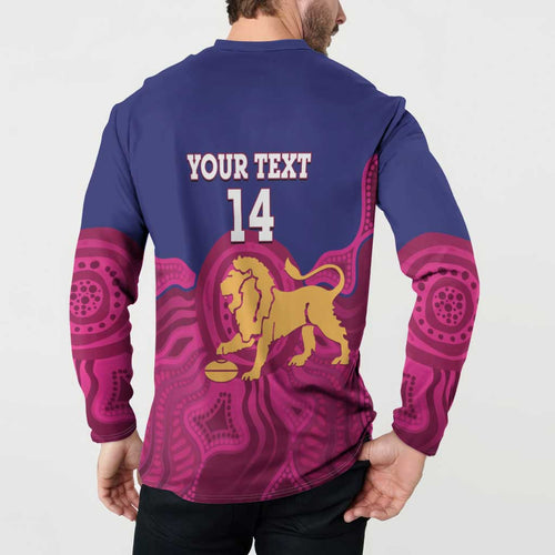 AFL Lions Football Custom Button Sweatshirt Brisbane Premiers Back To Back Proud - Aussie Hoodie