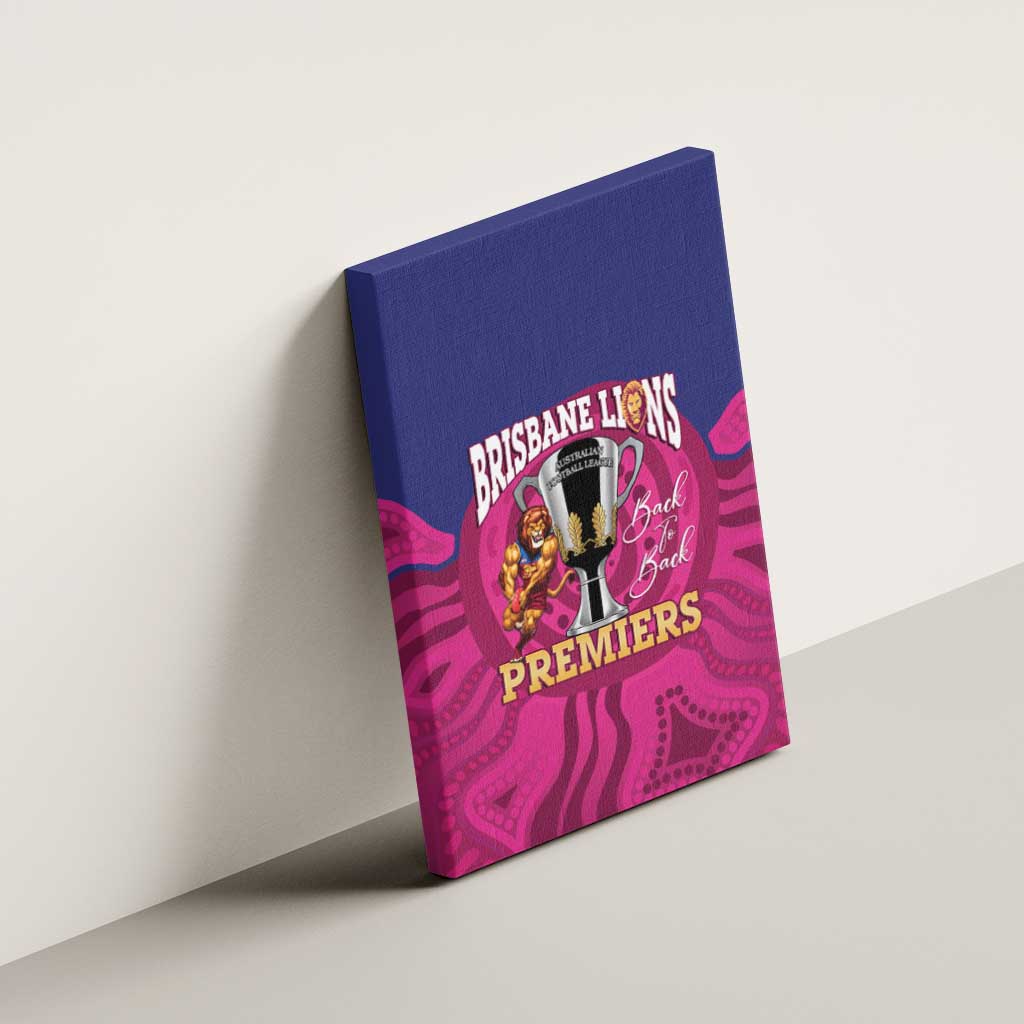 AFL Lions Football Canvas Wall Art Brisbane Premiers Back To Back Proud - Aussie Hoodie