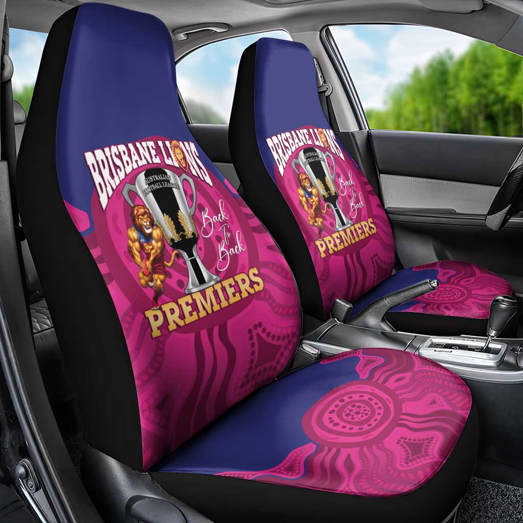 AFL Lions Football Car Seat Cover Brisbane Premiers Back To Back Proud - Aussie Hoodie