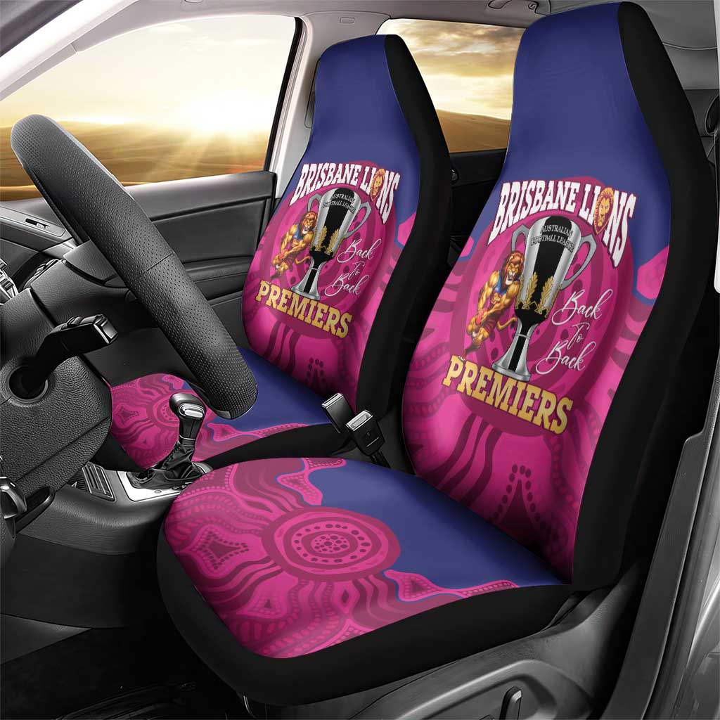 AFL Lions Football Car Seat Cover Brisbane Premiers Back To Back Proud - Aussie Hoodie
