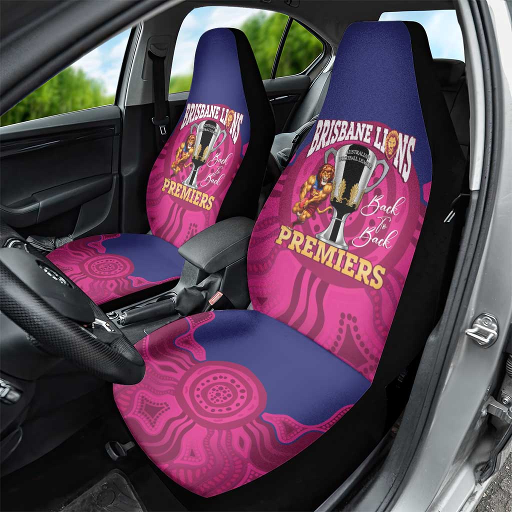 AFL Lions Football Car Seat Cover Brisbane Premiers Back To Back Proud - Aussie Hoodie