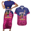 AFL Lions Football Custom Couples Matching Short Sleeve Bodycon Dress and Hawaiian Shirt Brisbane Premiers Back To Back Proud - Aussie Hoodie