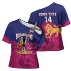 AFL Lions Football Custom Cross Shoulder Shirt Brisbane Premiers Back To Back Proud - Aussie Hoodie