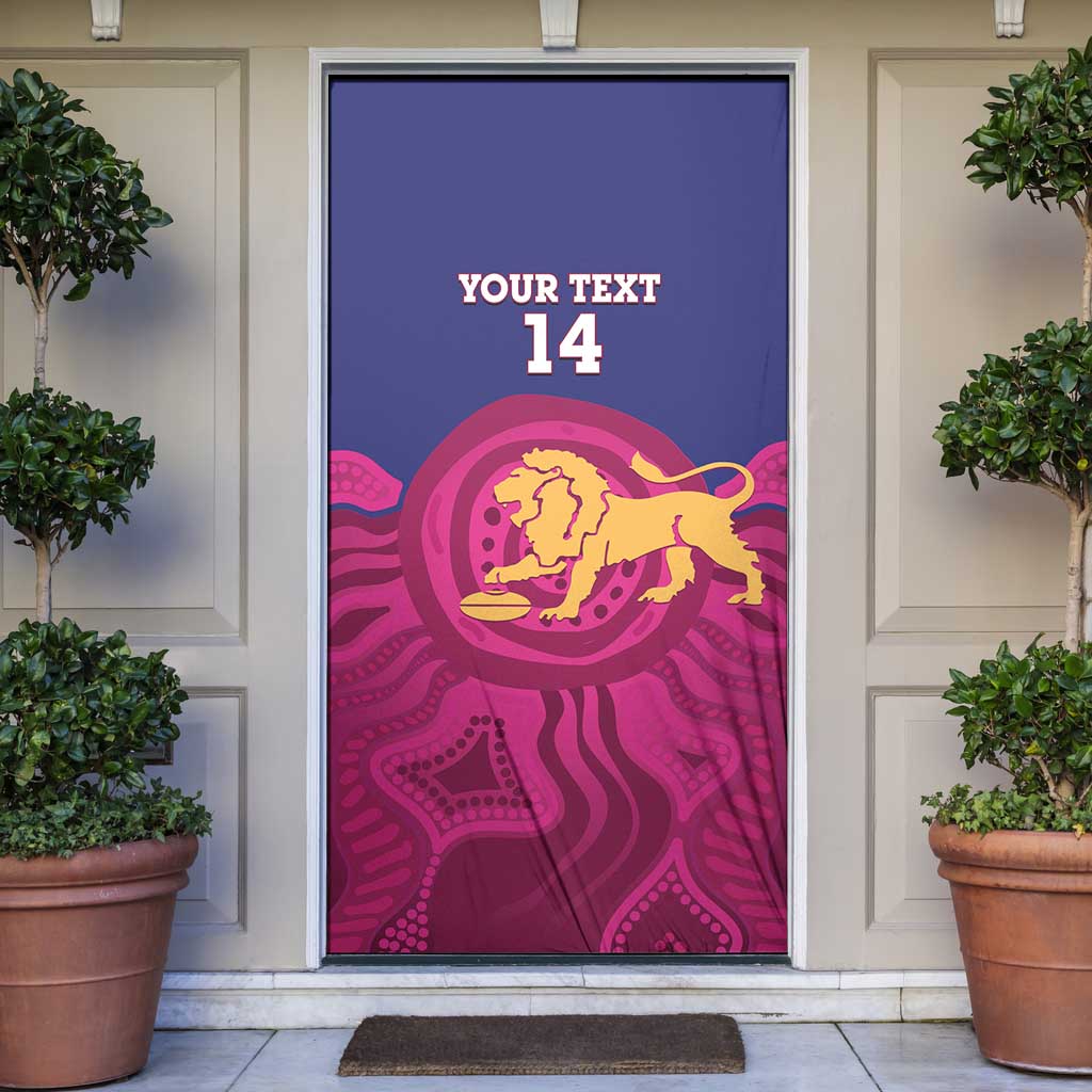 AFL Lions Football Custom Door Cover Brisbane Premiers Back To Back Proud - Aussie Hoodie