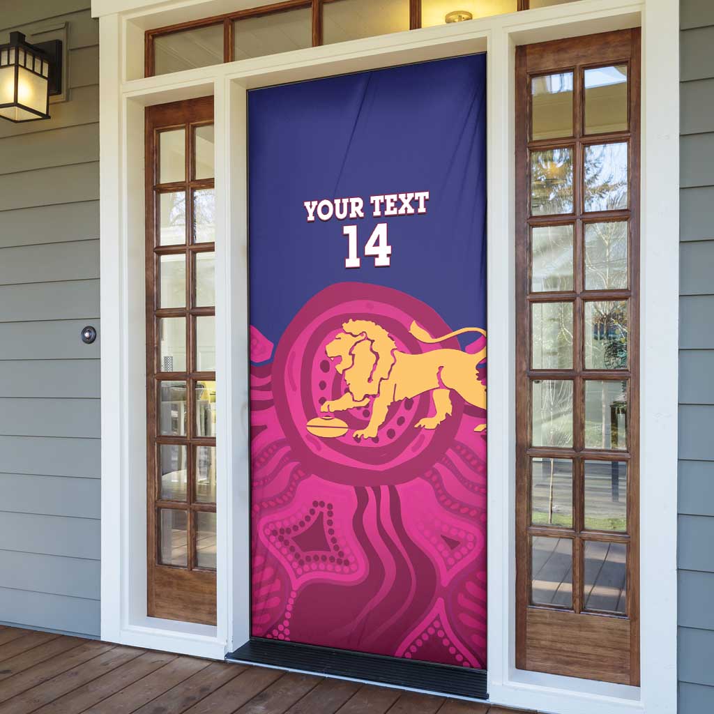 AFL Lions Football Custom Door Cover Brisbane Premiers Back To Back Proud - Aussie Hoodie