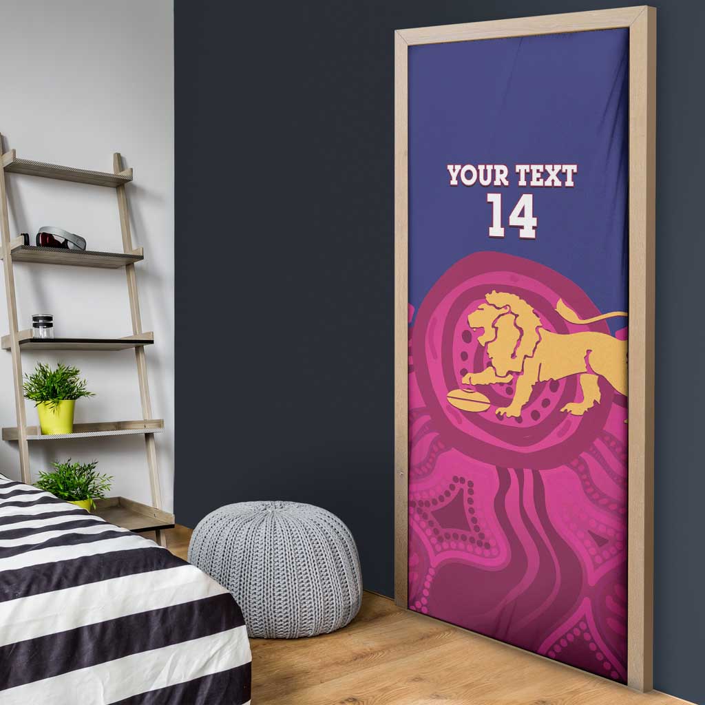 AFL Lions Football Custom Door Cover Brisbane Premiers Back To Back Proud - Aussie Hoodie