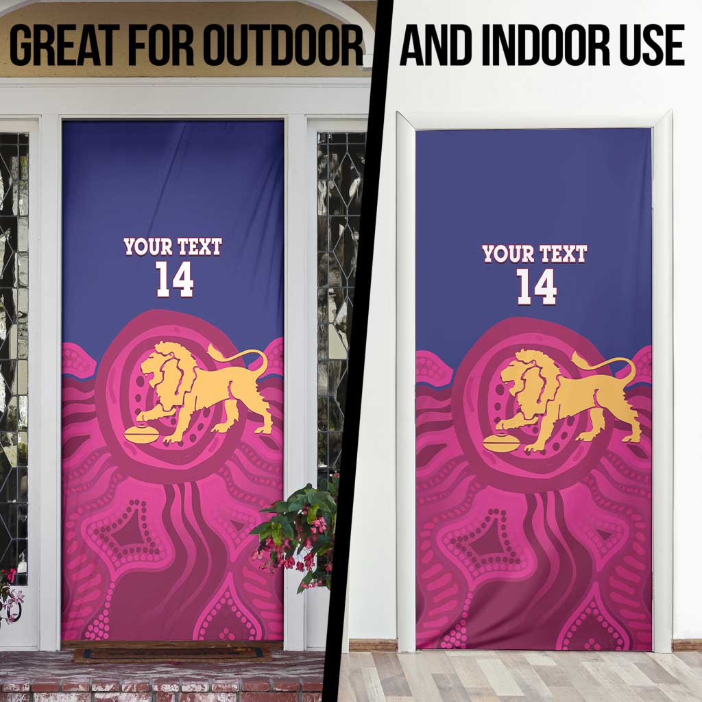 AFL Lions Football Custom Door Cover Brisbane Premiers Back To Back Proud - Aussie Hoodie