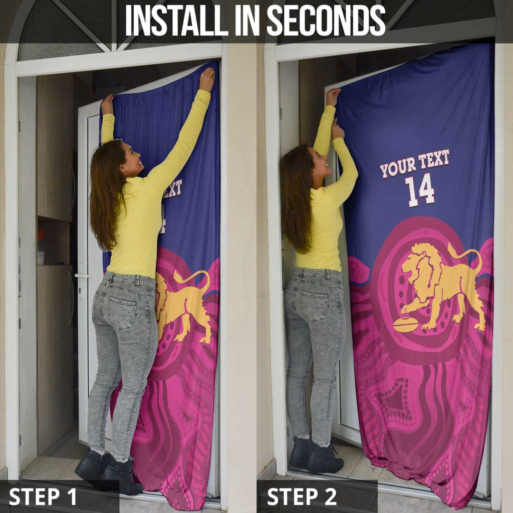 AFL Lions Football Custom Door Cover Brisbane Premiers Back To Back Proud - Aussie Hoodie
