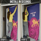 AFL Lions Football Custom Door Cover Brisbane Premiers Back To Back Proud - Aussie Hoodie