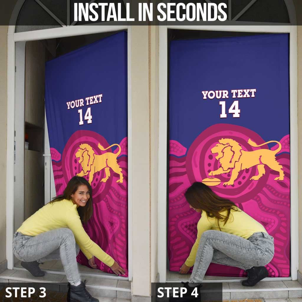 AFL Lions Football Custom Door Cover Brisbane Premiers Back To Back Proud - Aussie Hoodie