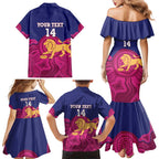 AFL Lions Football Custom Family Matching Mermaid Dress and Hawaiian Shirt Brisbane Premiers Back To Back Proud - Aussie Hoodie