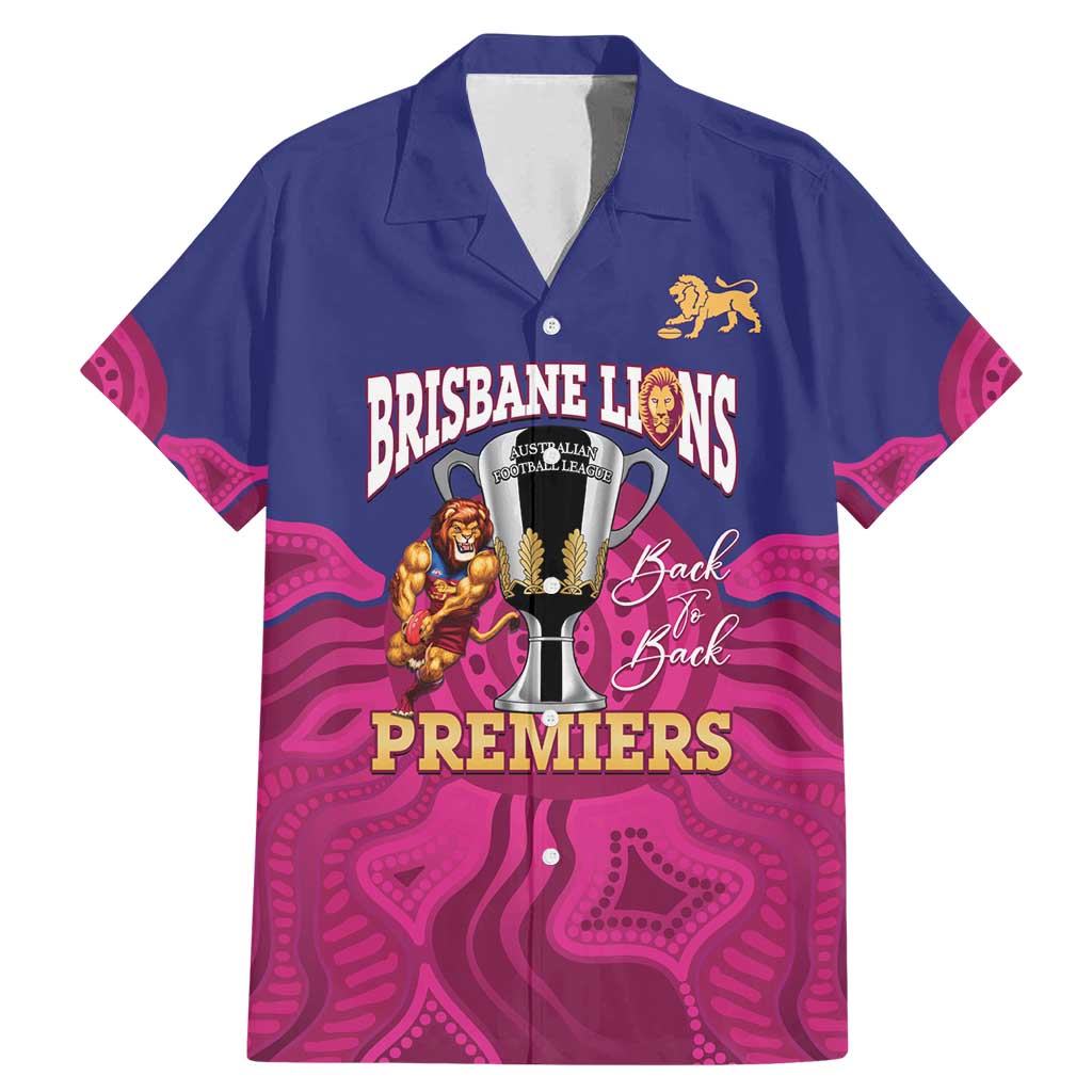 AFL Lions Football Custom Family Matching Mermaid Dress and Hawaiian Shirt Brisbane Premiers Back To Back Proud - Aussie Hoodie