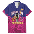 AFL Lions Football Custom Family Matching Mermaid Dress and Hawaiian Shirt Brisbane Premiers Back To Back Proud - Aussie Hoodie