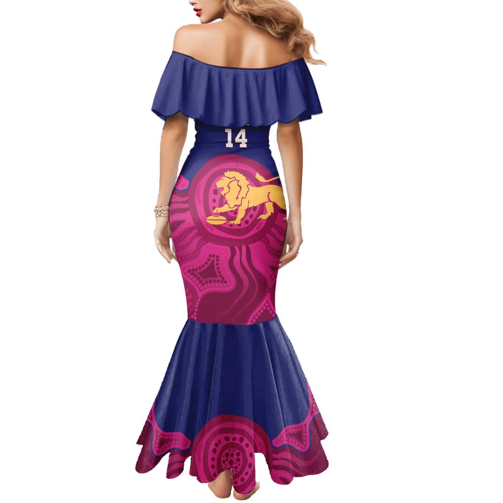 AFL Lions Football Custom Family Matching Mermaid Dress and Hawaiian Shirt Brisbane Premiers Back To Back Proud - Aussie Hoodie