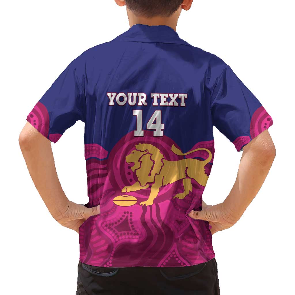 AFL Lions Football Custom Family Matching Off Shoulder Maxi Dress and Hawaiian Shirt Brisbane Premiers Back To Back Proud - Aussie Hoodie