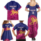 AFL Lions Football Custom Family Matching Summer Maxi Dress and Hawaiian Shirt Brisbane Premiers Back To Back Proud - Aussie Hoodie