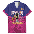 AFL Lions Football Custom Family Matching Summer Maxi Dress and Hawaiian Shirt Brisbane Premiers Back To Back Proud - Aussie Hoodie