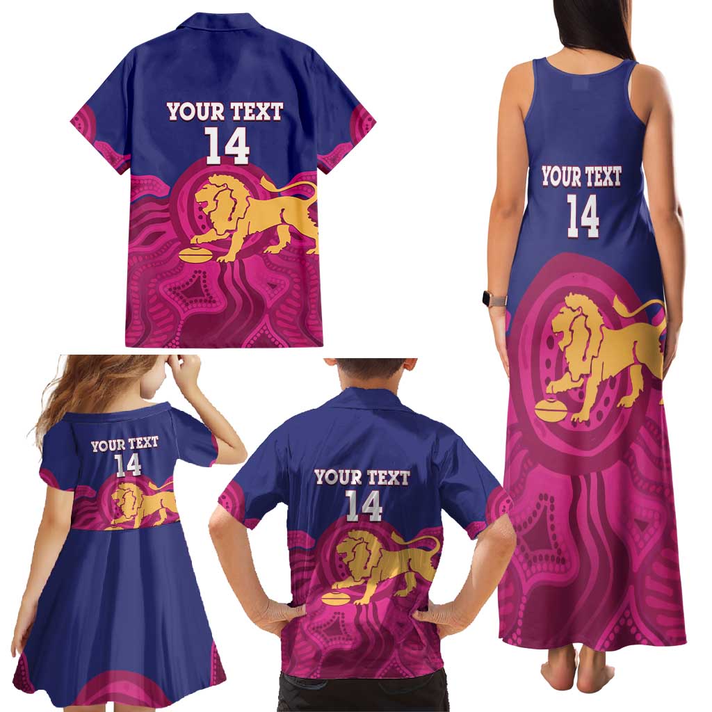 AFL Lions Football Custom Family Matching Tank Maxi Dress and Hawaiian Shirt Brisbane Premiers Back To Back Proud - Aussie Hoodie