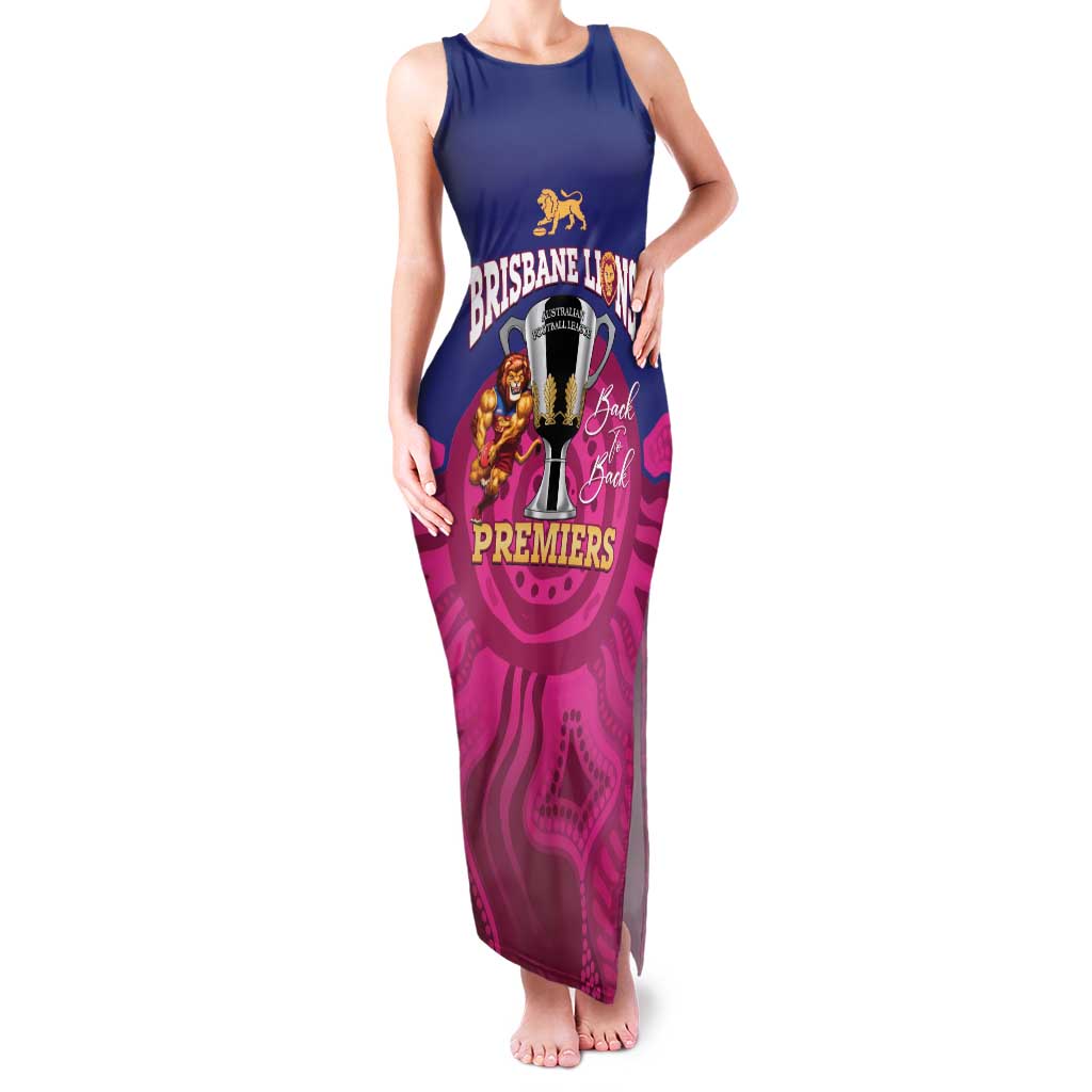 AFL Lions Football Custom Family Matching Tank Maxi Dress and Hawaiian Shirt Brisbane Premiers Back To Back Proud - Aussie Hoodie