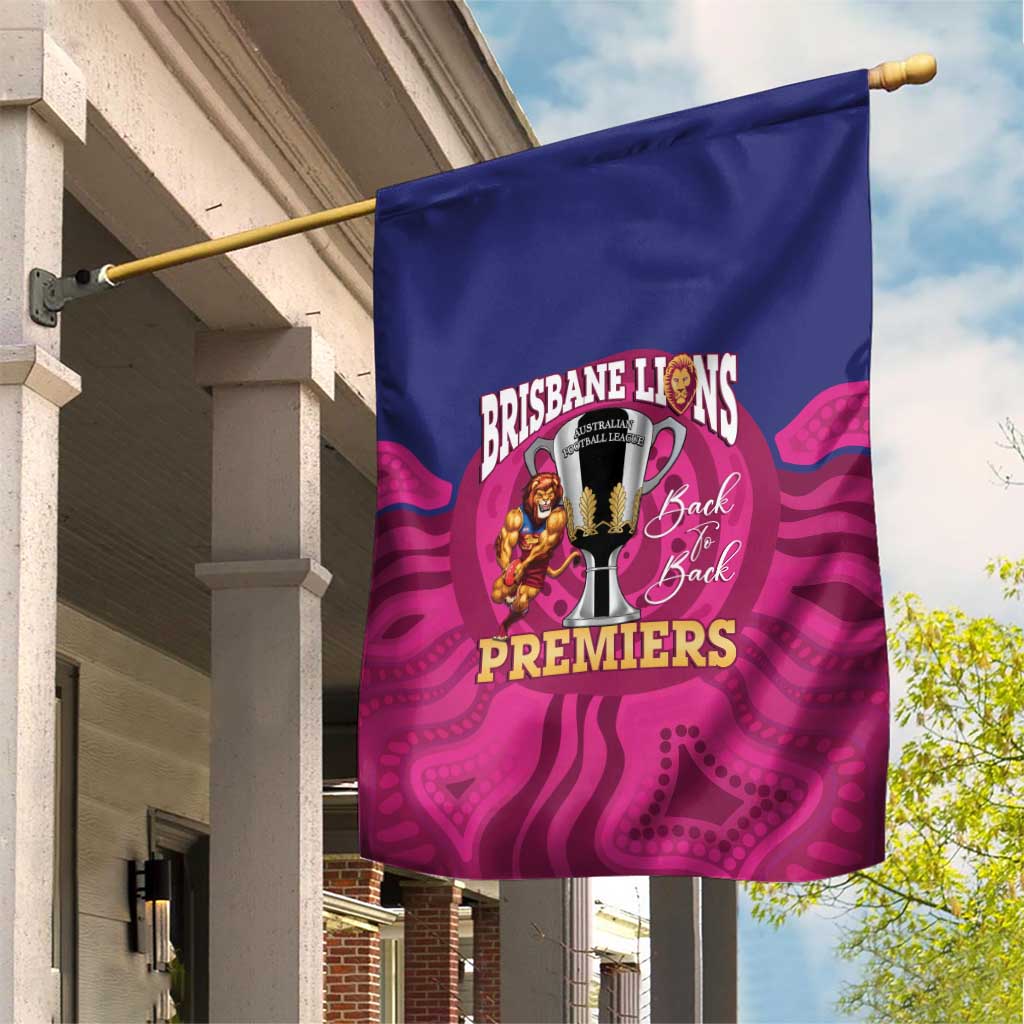 AFL Lions Football Garden Flag Brisbane Premiers Back To Back Proud - Aussie Hoodie