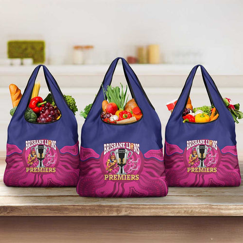 AFL Lions Football Grocery Bag Brisbane Premiers Back To Back Proud - Aussie Hoodie
